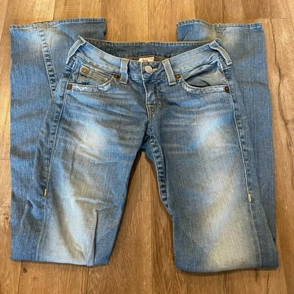 True Religion Denim - True Religion Flare, Low-Rise Jeans. Size 28.